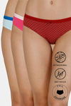 Zivame Anti-Microbial Low Rise Full Coverage Bikini Panty (Pack of 3) - Multicolor — thumbnail 1
